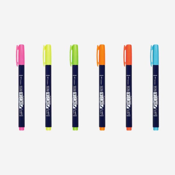 Brush-Pen-Tombow-Fudenosuke-Neon-6er-Set-01