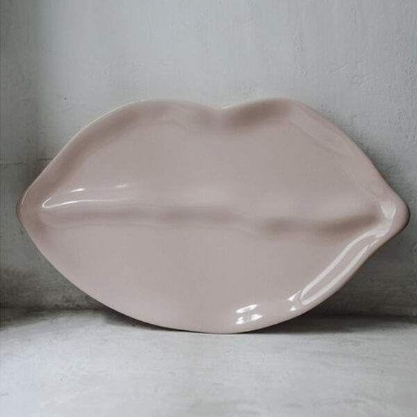 Keramikteller-Keramikschale-Lippe-Lip-plate-rosa-Sisi-house-of-style-Keramik-Platte