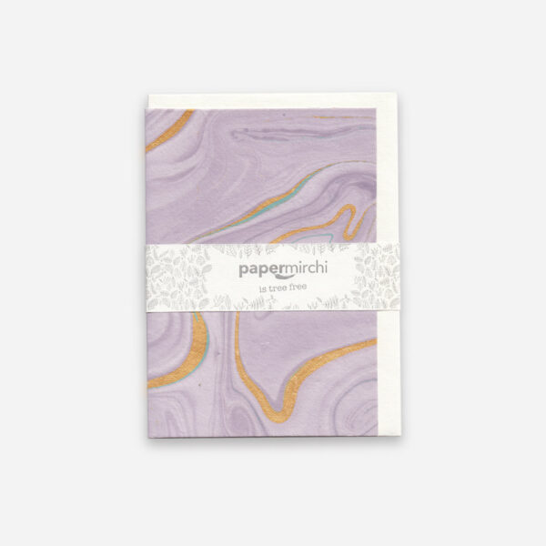 Handmarmorierte-Grusskarte-Marble-Lilac-Baumfrei-Paper-Mirchi