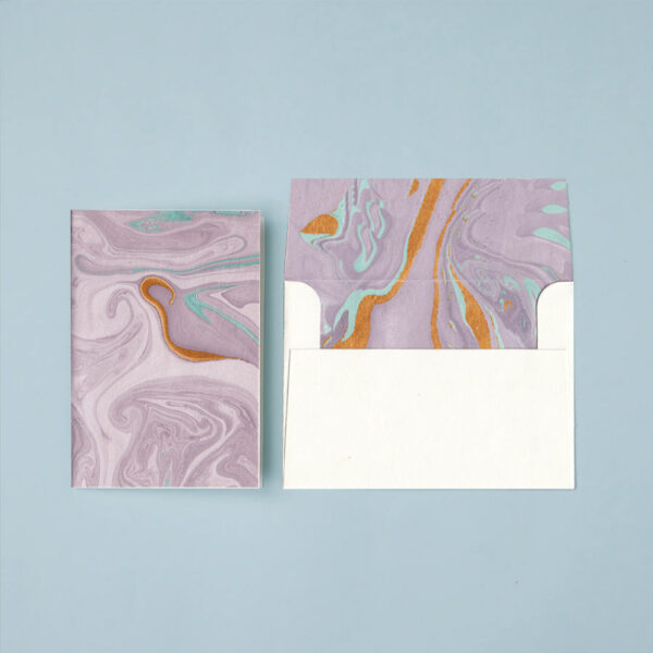 Handmarmorierte-Grusskarte-Marble-Lilac-Baumfrei-Paper-Mirchi-Set-2