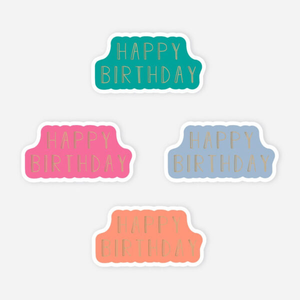 Sticker-Aufkleber-Happy-Birthday-Pink-Gruen-Blau-Orange-8erSet